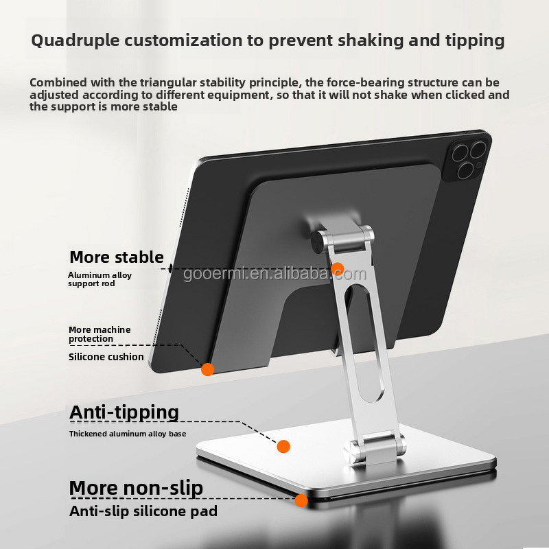Tablet Stand Manufacturer - OEM/ODM 360° Rotating Adjustable Foldable Stand
