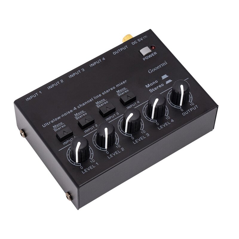 Mini Audio Mixer Manufacturer - OEM/ODM 4 Channel Ultra Low-Noise Line Mixer