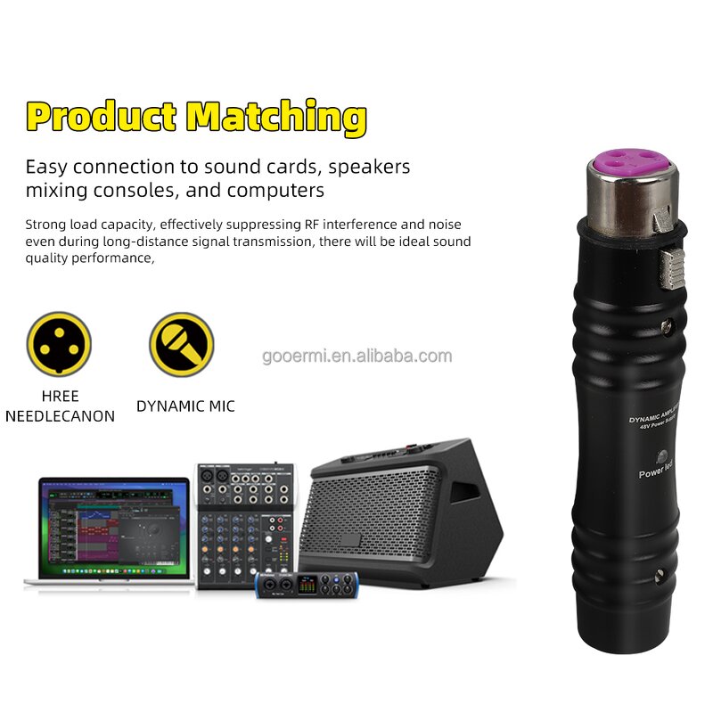 Microphone Preamp Manufacturer - OEM/ODM 48V Dynamic Mic Inline XLR Preamp