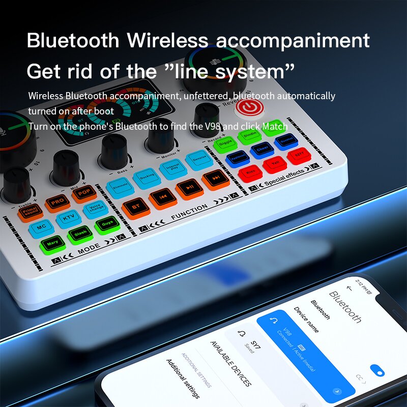 Live Sound Card Manufacturer - OEM/ODM Home KTV Voice Changer Audio Mixer