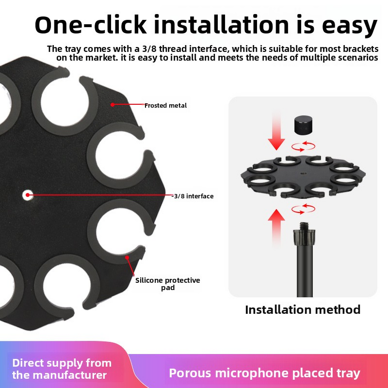 Microphone Holder Manufacturer - OEM/ODM Multi-Mic Holder Storage Organizer