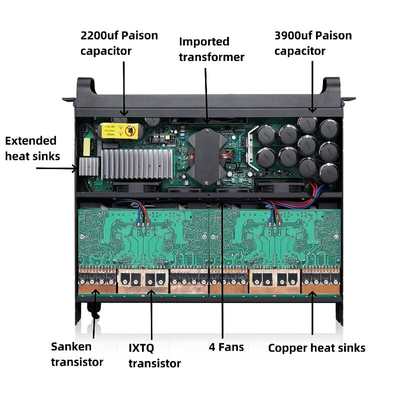 Power Amplifier Manufacturer - OEM/ODM 225000W 2CH Class D/H Amplifier