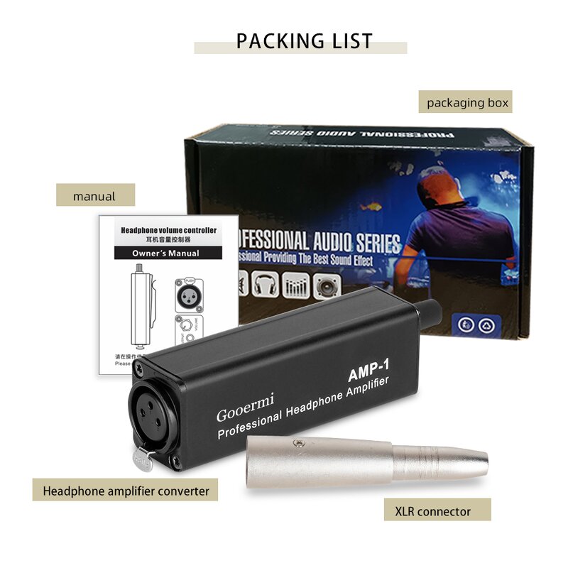 Headphone Amplifier Manufacturer - OEM/ODM Portable Mini Metal XLR Amp