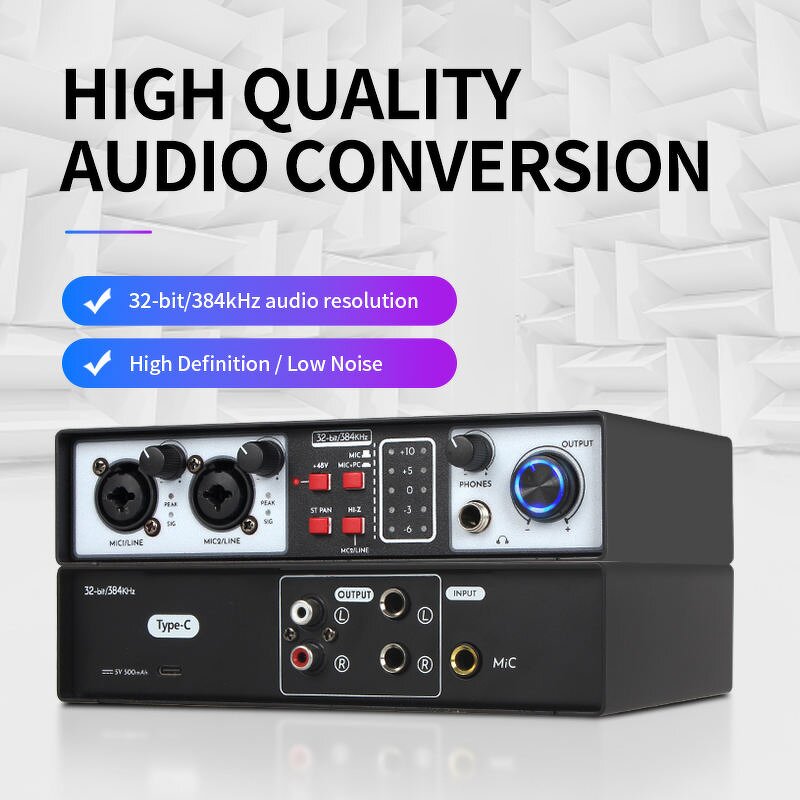 USB Audio Interface Manufacturer - OEM/ODM 36-bit 384kHz Desktop Sound Card