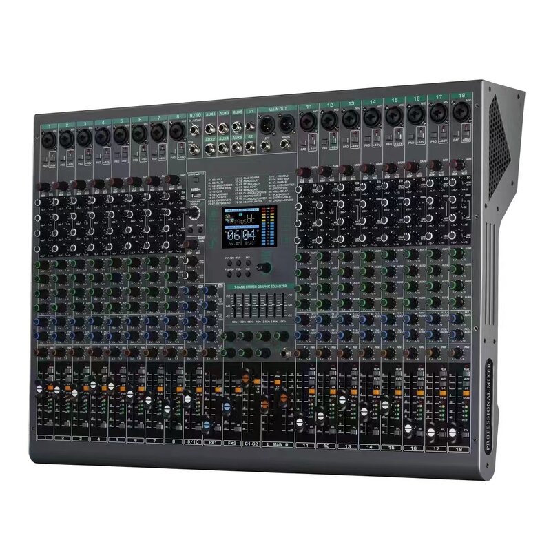 DJ Mixer Manufacturer - OEM/ODM 18 Channel DSP Effects Audio Console