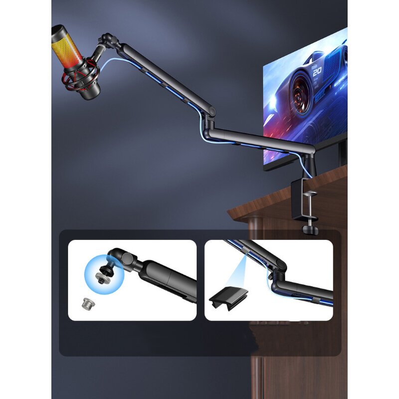 Microphone Stand Manufacturer - OEM/ODM Low Profile 360° Swivel Arm Stand