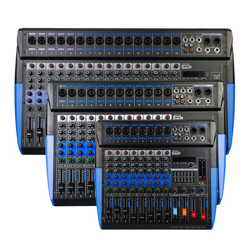 DJ Controller Mixer Manufacturer - OEM/ODM 12 Channel Audio Sound Mixing Table