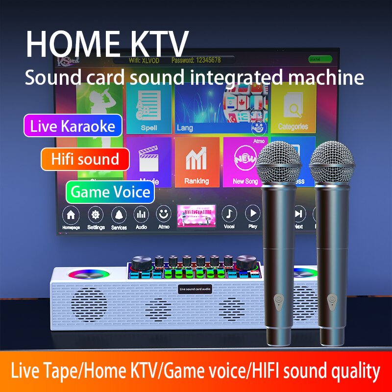 Karaoke Sound Card Manufacturer - OEM/ODM Mini Music HIFI Speaker Mixer Set