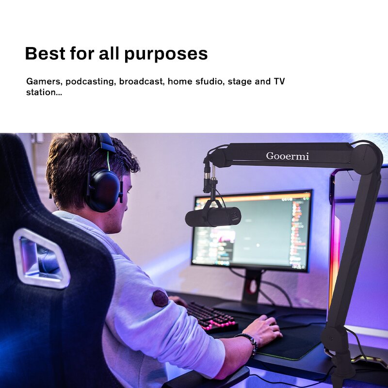 Microphone Stand Manufacturer - OEM/ODM Metal Rotatable Adjustable Arm Stand