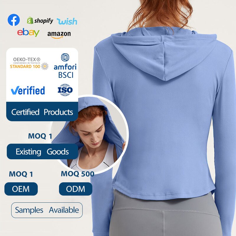 Women's Hoodie Manufacturer - OEM/ODM Custom High Neck Long Sleeve Zipper Hoodie