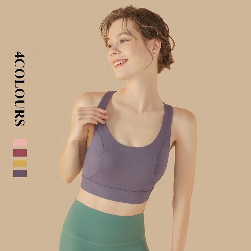 Sports Bra Manufacturer - OEM/ODM Custom Cross Back U-neck Shockproof Bra