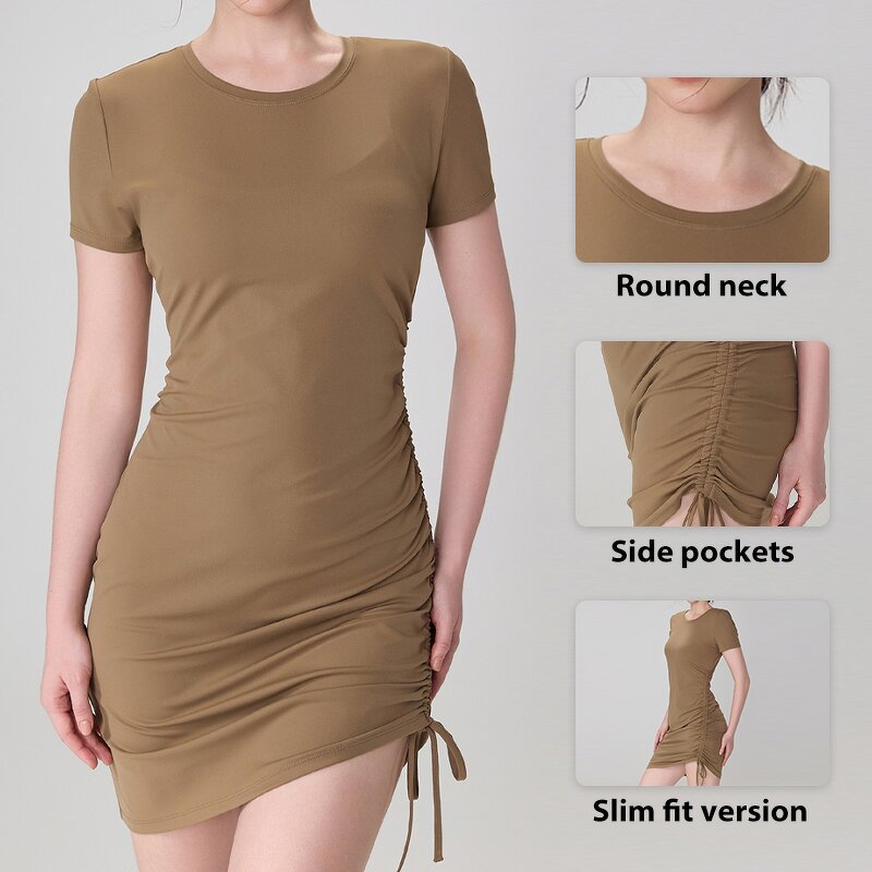 Women's Tennis Skirt Manufacturer - OEM/ODM Custom Side Drawstring Slim Fitting Skirt