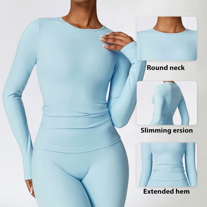 Women's Top Manufacturer - OEM/ODM Custom Woolen Long Sleeve Yoga Clothing