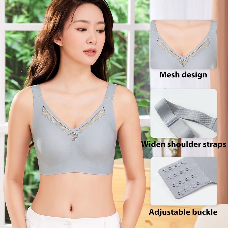 Women's Wireless Bra Manufacturer - OEM/ODM Custom Buttery Soft Push-up Mesh Bra