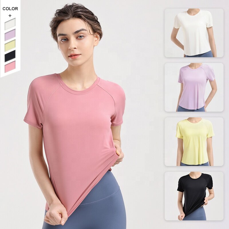 Women's Yoga Top Manufacturer - OEM/ODM Custom Short Sleeved Quick Dry T-shirt