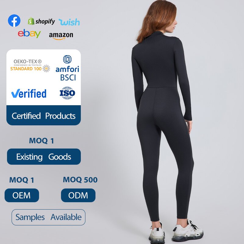 Women's Jumpsuit Manufacturer - OEM/ODM Custom Seamless Nude Long Sleeve Playsuit