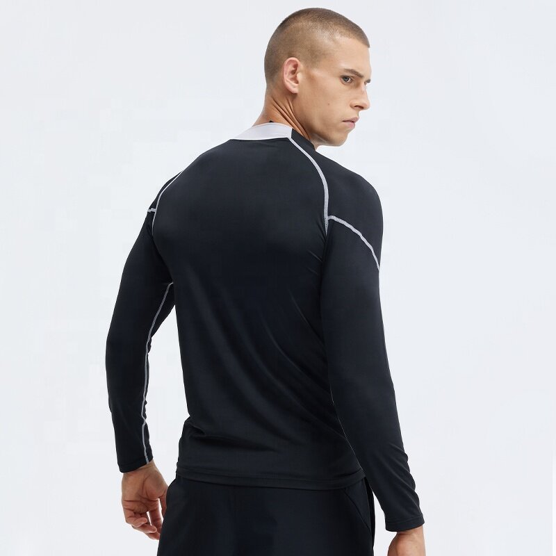 Men's Sports Top Manufacturer - OEM/ODM Custom High Neck Stand up Collar Gym Top