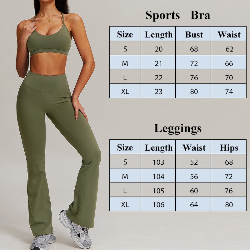 Women's Sport Suit Manufacturer - OEM/ODM Custom Thin Strap Wide Leg Gym Set