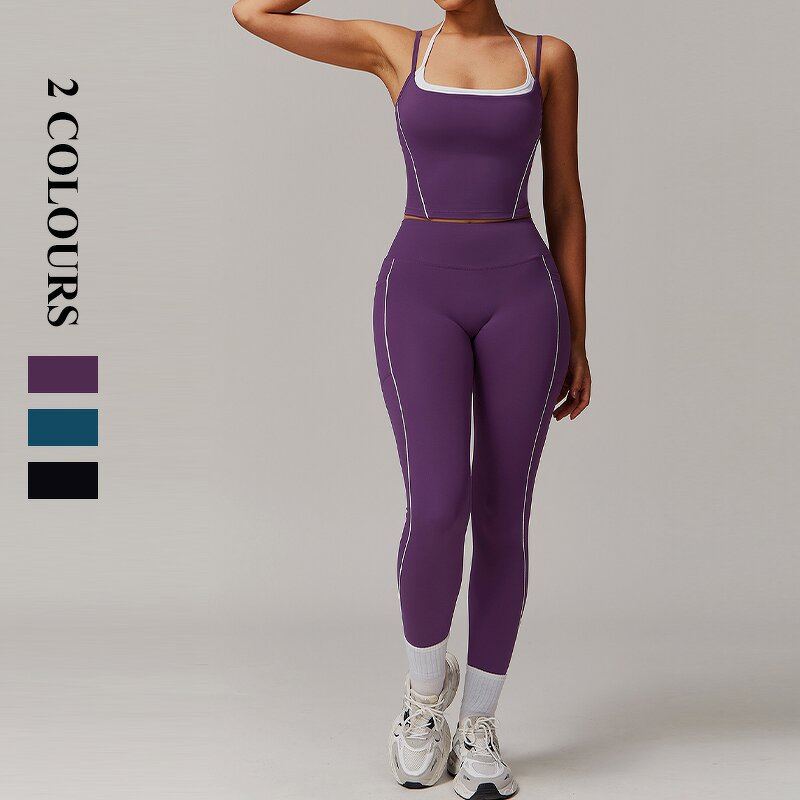 Women's Gym Suit Manufacturer - OEM/ODM Custom False Two Piece Hips Lift Set