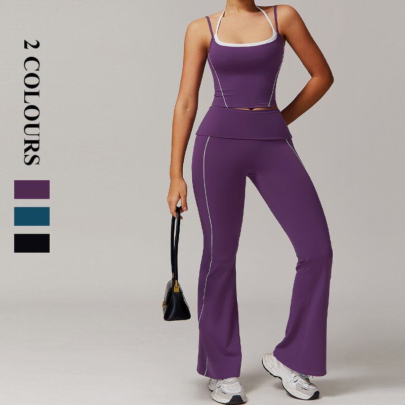 Women's Gym Suit Manufacturer - OEM/ODM Custom False Two Piece Beauty Back Set