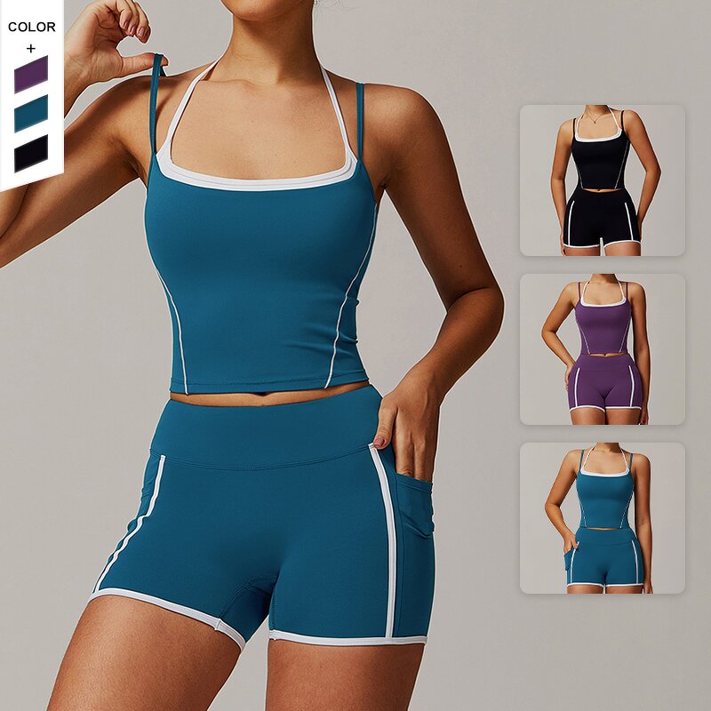 Women's Yoga Set Manufacturer - OEM/ODM Custom Seamless Compression Shorts Set