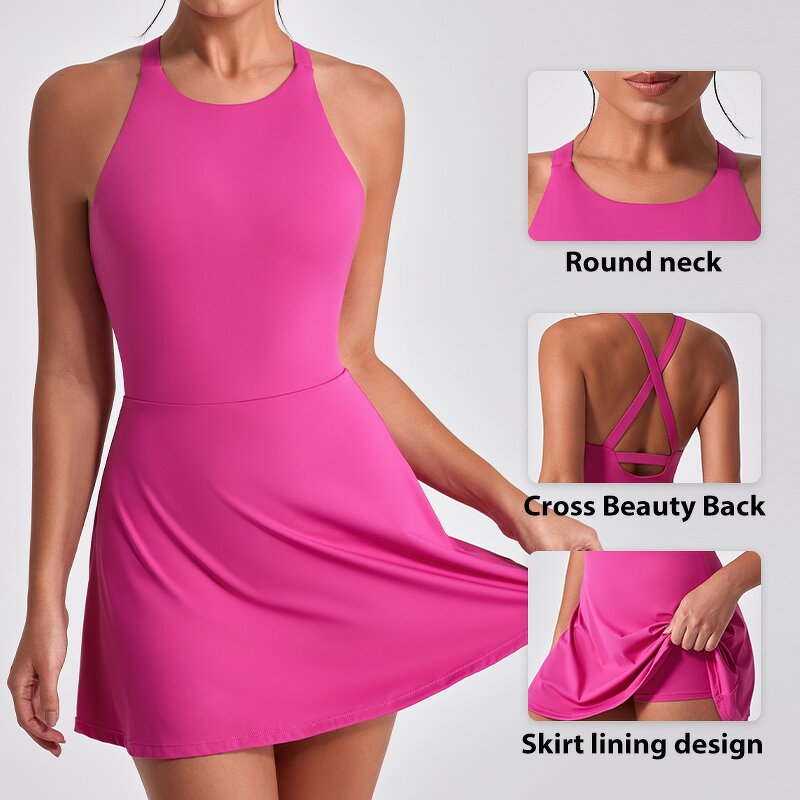 Women's Sports Dress Manufacturer - OEM/ODM Custom Cross Strap Yoga Tennis Skirt