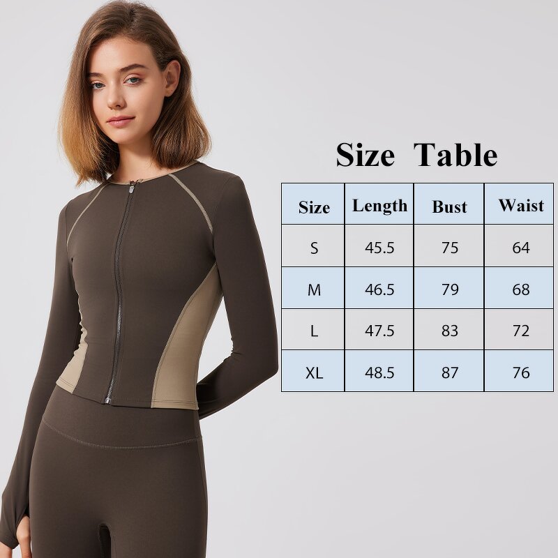 Women's Jacket Manufacturer - OEM/ODM Custom Contrasting Thread Slim Zipper Jacket