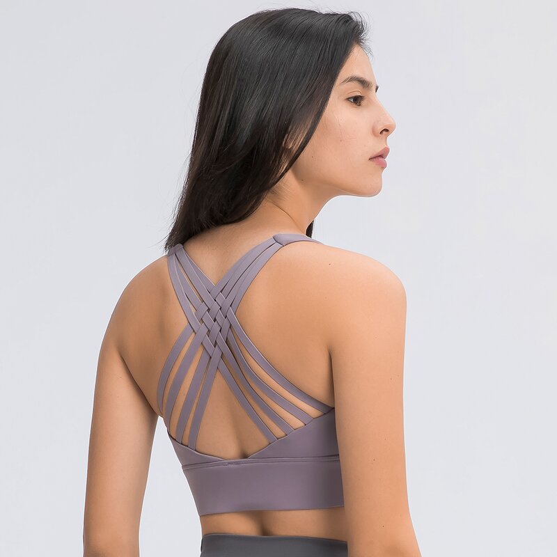 Sports Bra Manufacturer - OEM/ODM Custom Multi Straps Cross Back Shockproof Bra