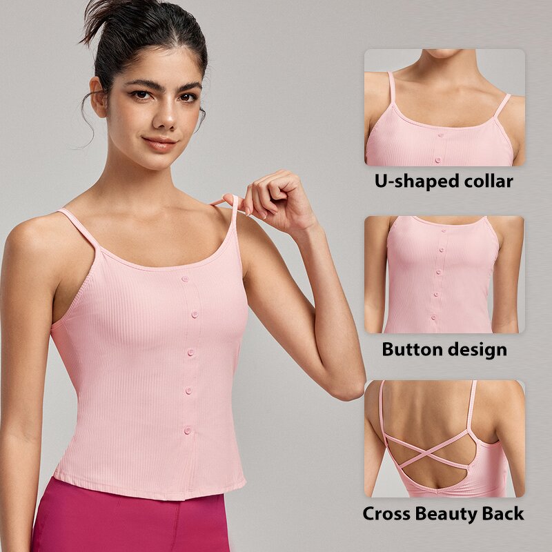 Women's Tank Top Manufacturer - OEM/ODM Custom Nude Feeling Thin Strap Vest