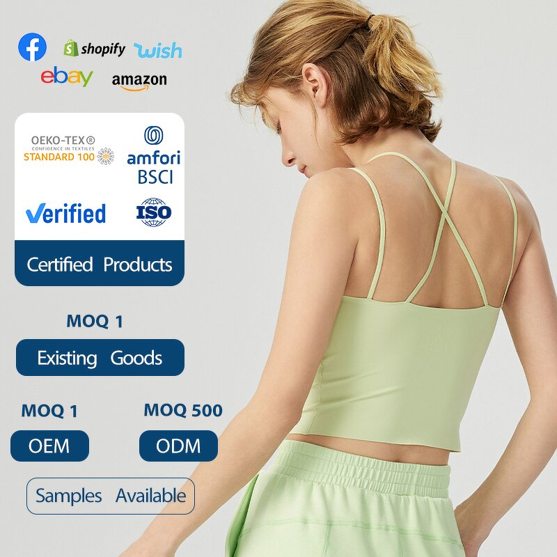 Women's Halter Tops Manufacturer - OEM/ODM Custom Chest Pad High-Elastic Vest