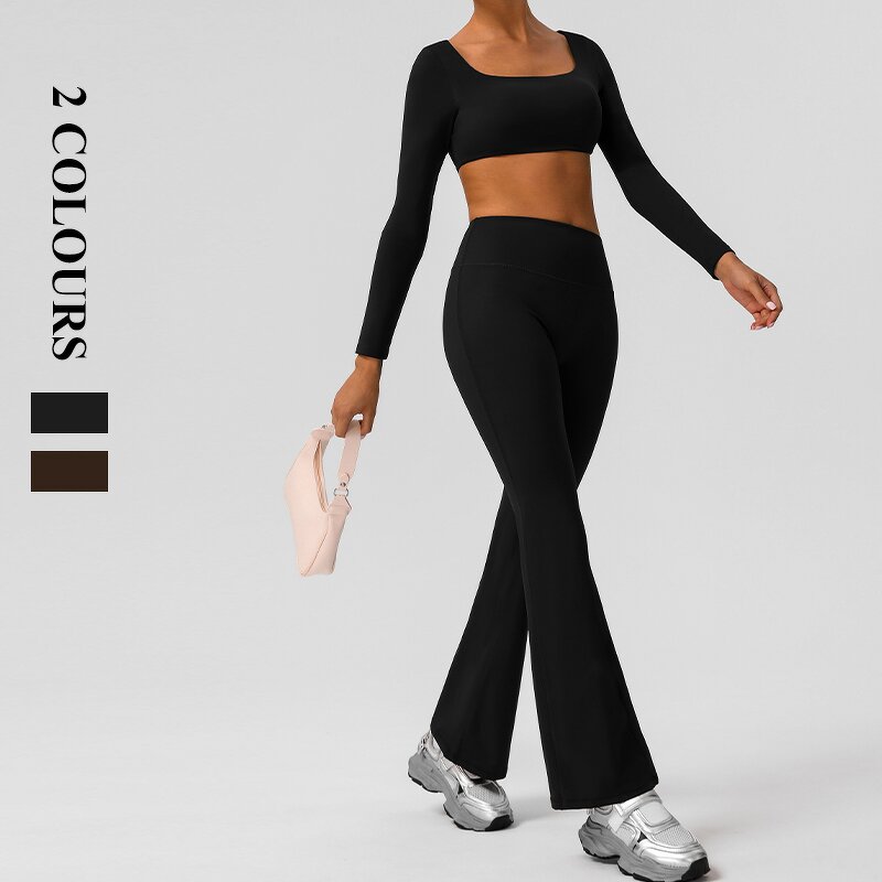 Women's Sports Set Manufacturer - OEM/ODM Custom Chest Pad High Waist Gym Set