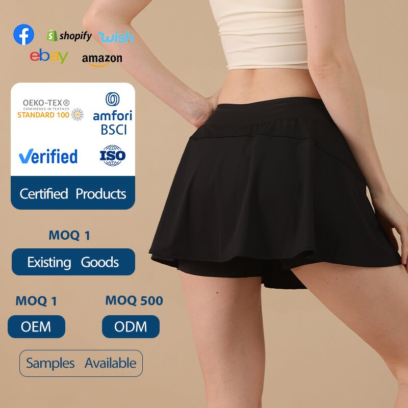 Women's Fitness Short Skirt Manufacturer - OEM/ODM Custom High Waist 2-in-1 Skirt