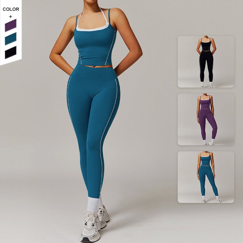 Women's Gym Suit Manufacturer - OEM/ODM Custom False Two Piece Hips Lift Set