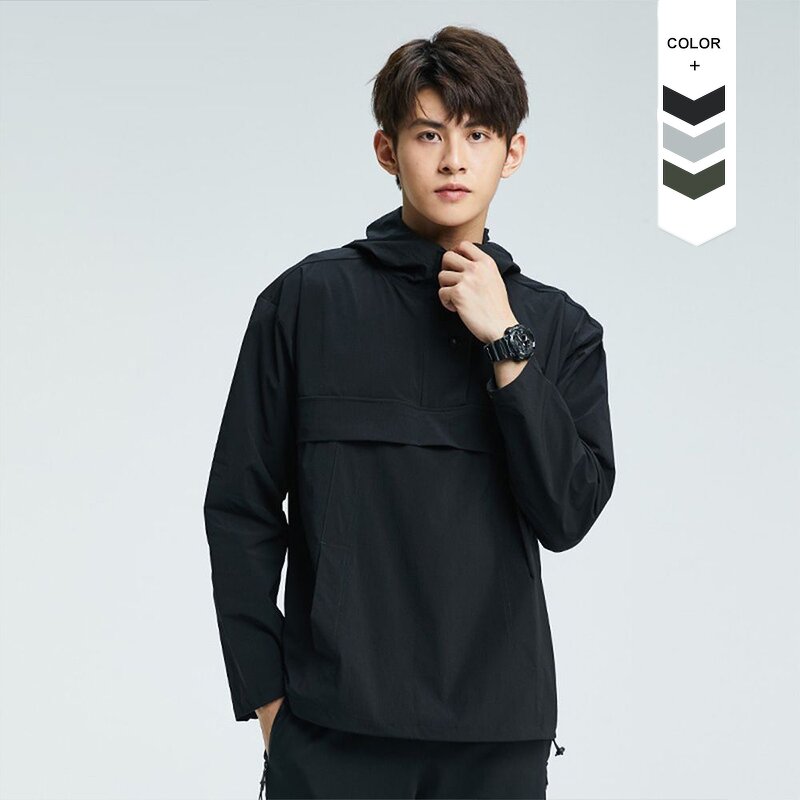 Men's Athletic Hoodie Manufacturer - OEM/ODM Custom Stand Collar Thick Long Sleeve