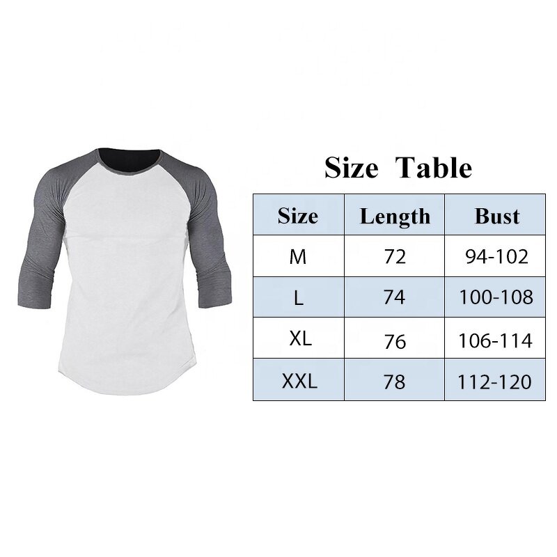 Men's T-Shirt Manufacturer - OEM/ODM Custom Hip Hop Slim Fit Raglan T-Shirt