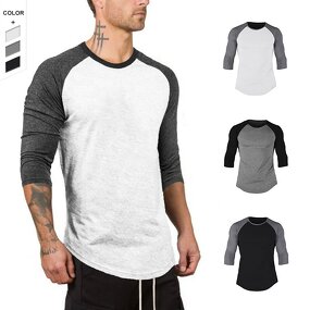 Men's T-Shirt Manufacturer - OEM/ODM Custom Hip Hop Slim Fit Raglan T-Shirt
