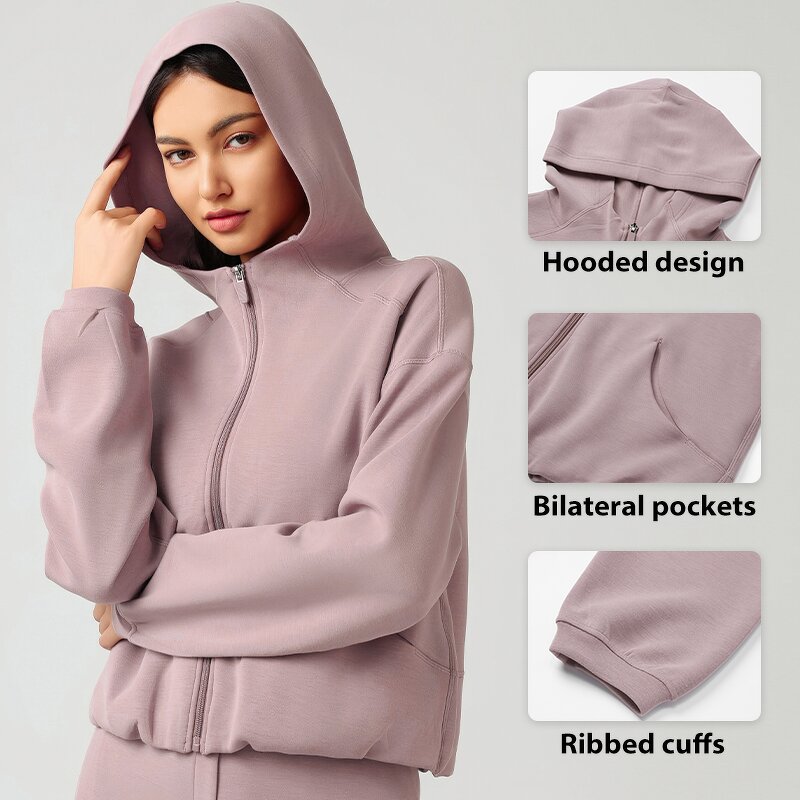 Women's Hoodie Manufacturer - OEM/ODM Custom Double-sided Pockets Loose Hoodie