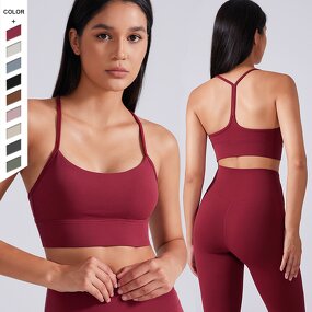 Sports Bra Manufacturer - OEM/ODM Custom Seamless Y-Line Halter Yoga Bra