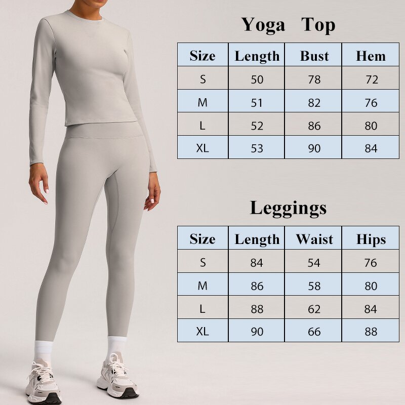 Women's Yoga Suit Set Manufacturer - OEM/ODM Custom Fleece Long Sleeve Leggings Set