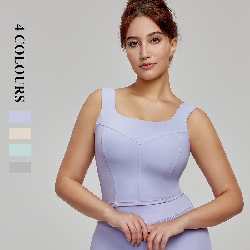 Women's Sports Vest Manufacturer - OEM/ODM Custom Fixed Cup Widen Shoulder Vest