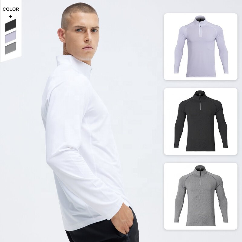 Men's Sports Top Manufacturer - OEM/ODM Custom Half Zip Running Stand up Collar Top