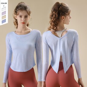 Women's Yoga Top Manufacturer - OEM/ODM Custom Quick Drying Long Sleeve Top