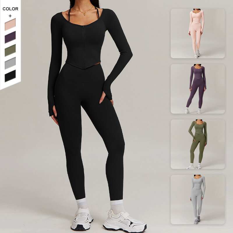 Women's Sports Set Manufacturer - OEM/ODM Custom Sports Jacket Legging Set