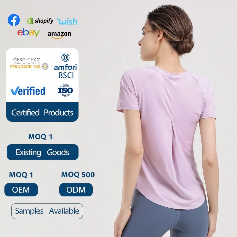 Women's Yoga Top Manufacturer - OEM/ODM Custom Short Sleeved Quick Dry T-shirt