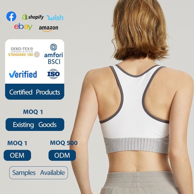Sports Bra Manufacturer - OEM/ODM Custom Fixed Chest Pad Button Printing Bra