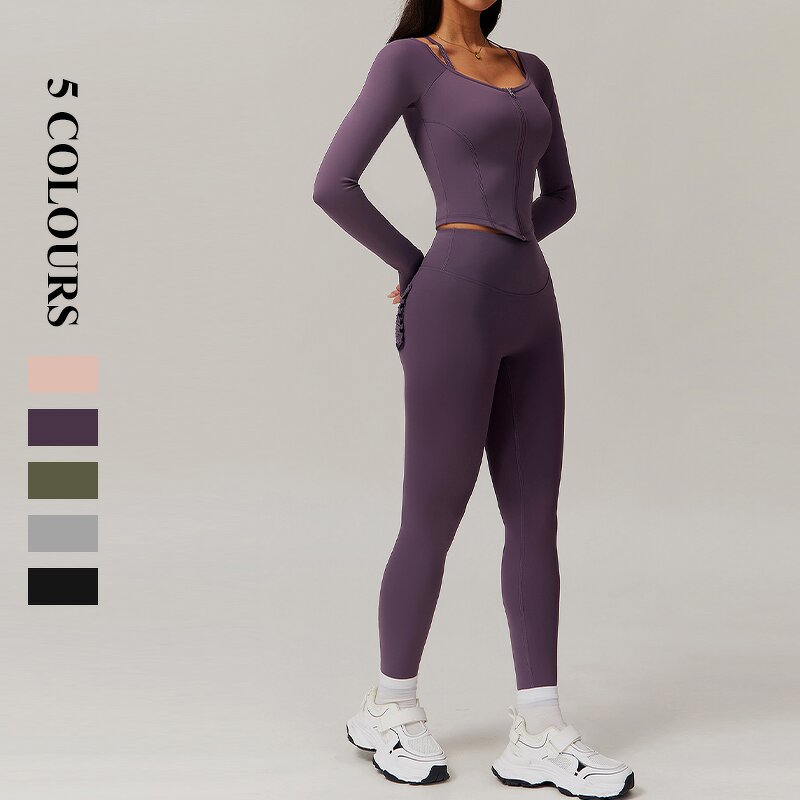 Women's Sports Set Manufacturer - OEM/ODM Custom Sports Jacket Legging Set