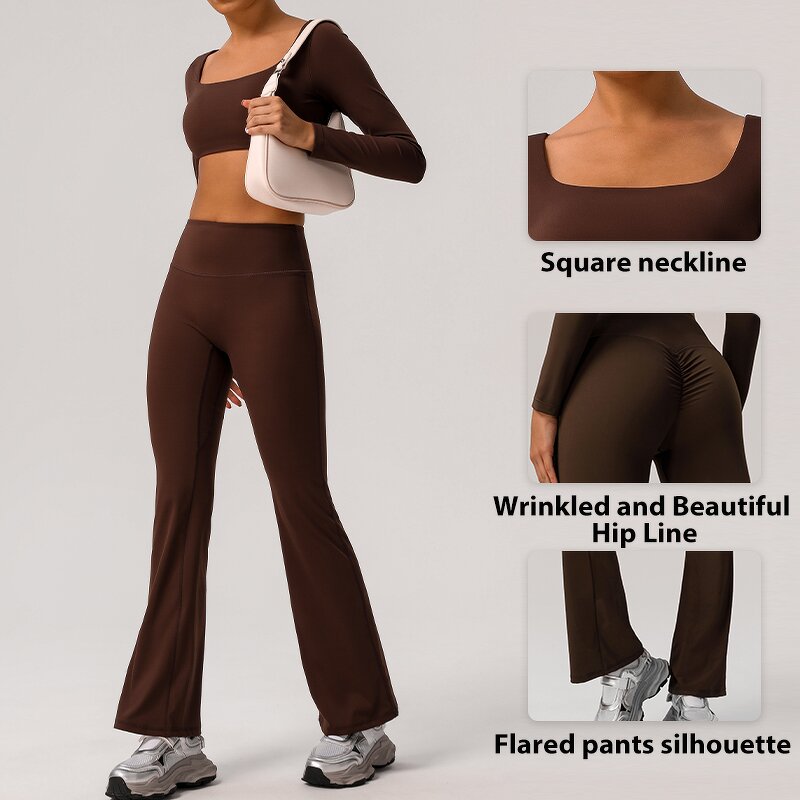 Women's Sports Set Manufacturer - OEM/ODM Custom Chest Pad High Waist Gym Set