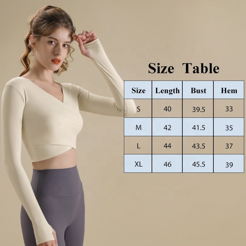 Women's Fitness Top Manufacturer - OEM/ODM Custom V-Neck Pilates Long Sleeve Top