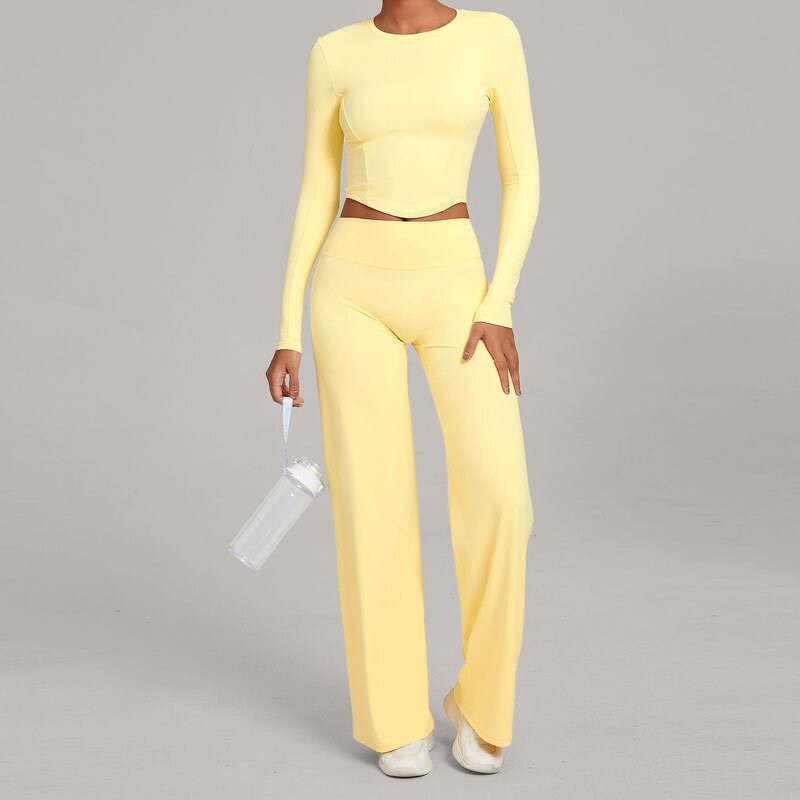 Women's Yoga Set Manufacturer - OEM/ODM Custom 2-Piece Seamless Long Sleeve Set