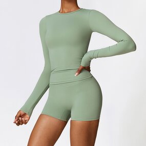 Women's Top Manufacturer - OEM/ODM Custom Woolen Long Sleeve Yoga Clothing